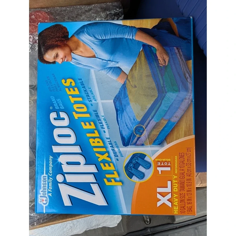 Vintage 2011 Ziploc Flexible Totes Heavy Duty XL 1 Count Storage Bag Boxed